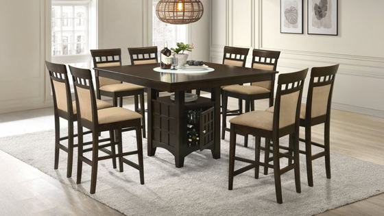 Coaster Gabriel Upholstered-Back Counter Height Dining Set
