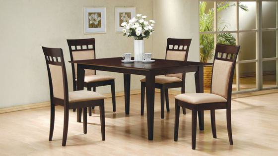 Coaster Gabriel Upholstered-Back Rectangular Dining Set
