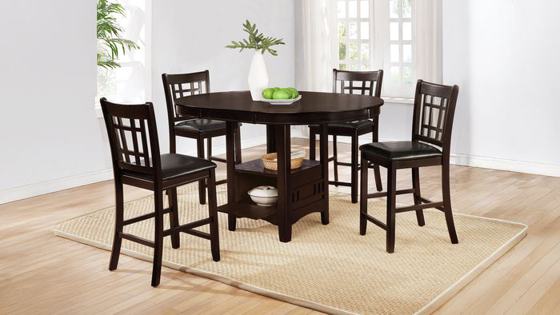 Coaster Lavon Counter Height Extension Dining Set