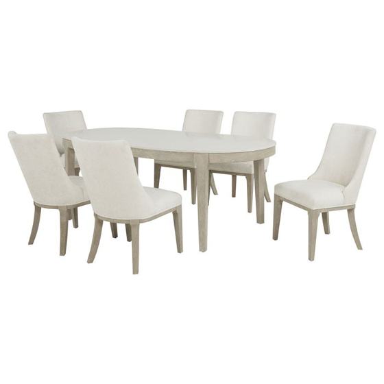 Coaster Lucaire 84-inch Dining Set with Arched Chairs