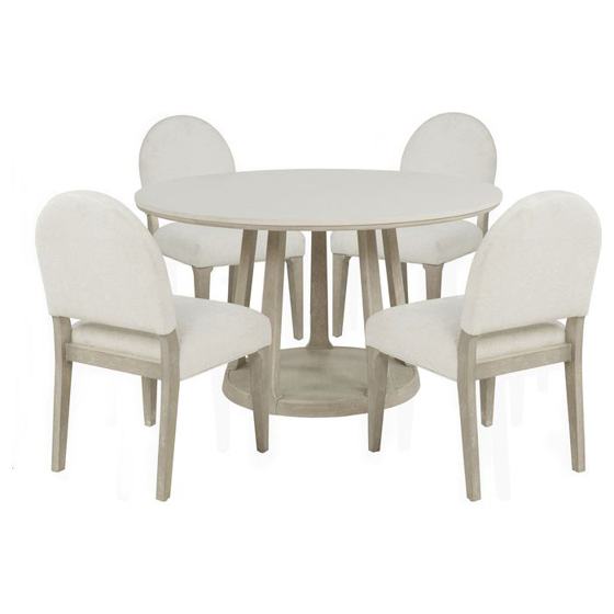 Coaster Lucaire 54-inch Dining Set with Curved Chairs