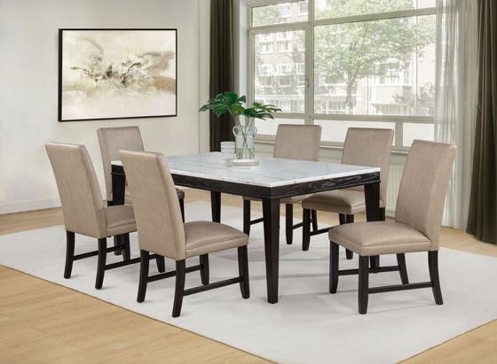 Coaster Averill Marble Top Dining Set