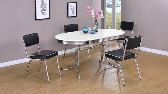 Coaster Retro Oval Dining Set