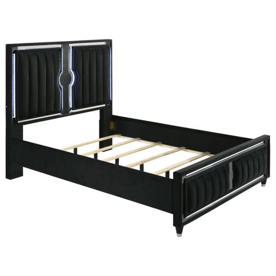 Coaster Ravenne Upholstered LED Panel Bed