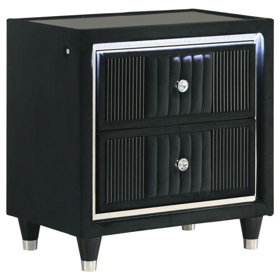 Coaster Ravenne Upholstered LED Nightstand