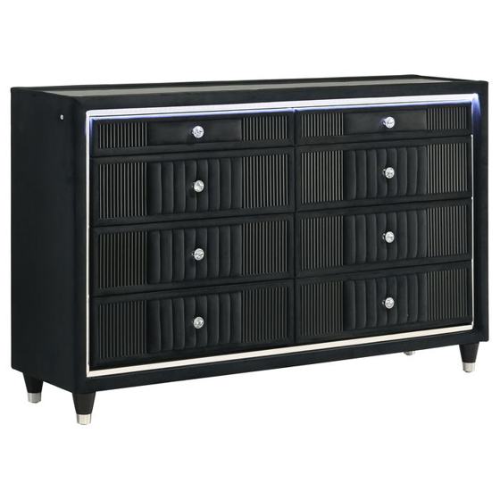 Coaster Ravenne Upholstered LED Dresser