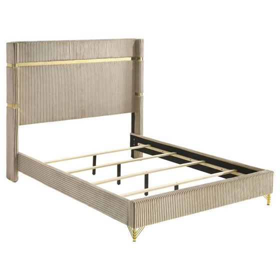 Coaster Lucia Upholstered Wingback Bed