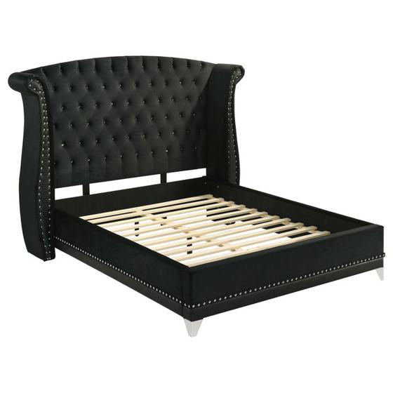 Coaster Barzini Upholstered Wingback Bed