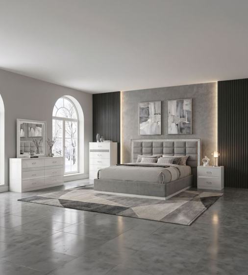Coaster Viana Chenille Platform Bedroom Set