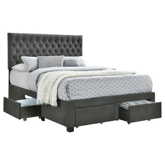 Coaster Soledad Upholstered Panel Storage Bed