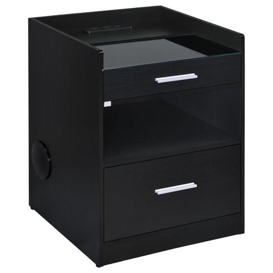 Coaster Furda 2-drawer LED Nightstand with Speaker