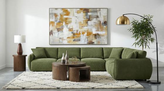Coaster Elysia Chenille Upholstered Modular Sectional