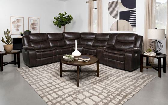 Coaster Sycamore Power Reclining Sectional Sofa
