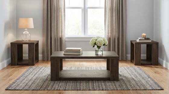 Coaster Pavone Open-Shelf Coffee and End Table Set