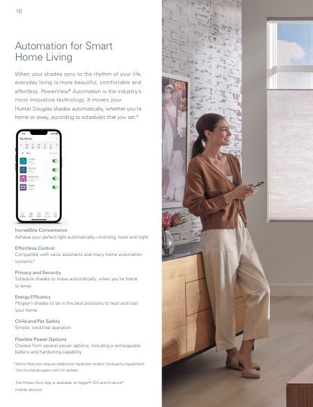 PowerView Automation pages from the Hunter Douglas design guide