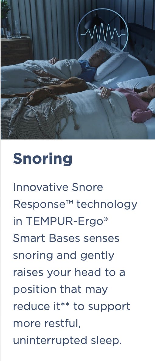 Tempur-Pedic solution for a sleep problem