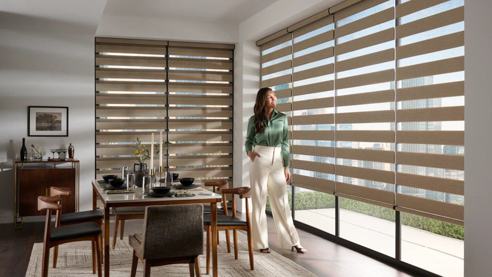 Banded Shades in a room