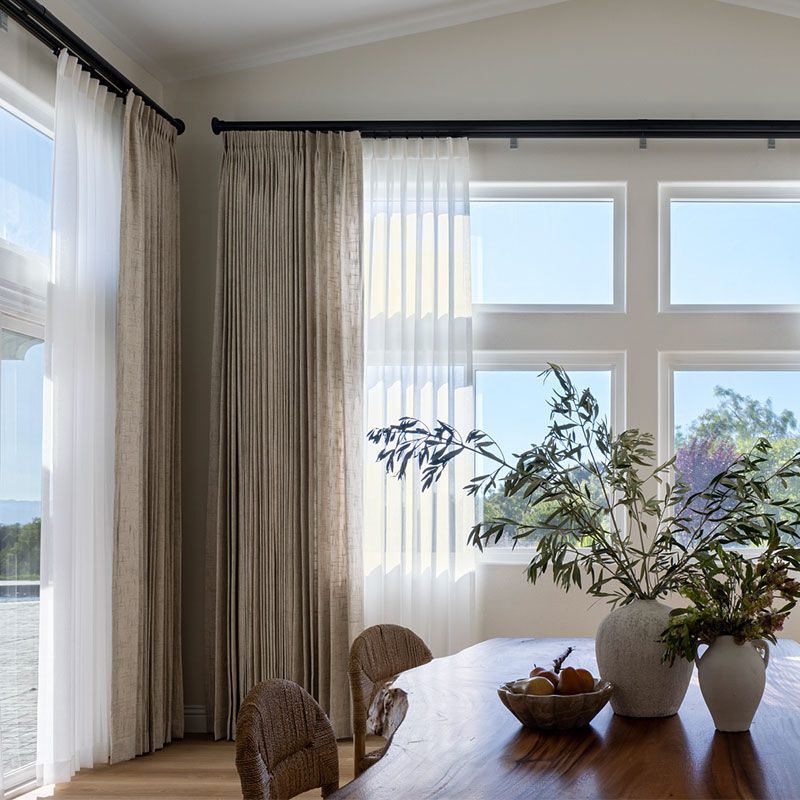 Drapery Hardware in a room
