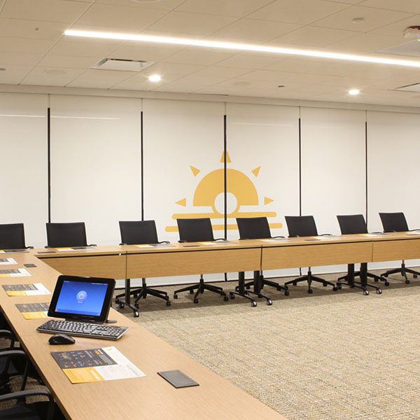Digitally Printed FlexShade in a room