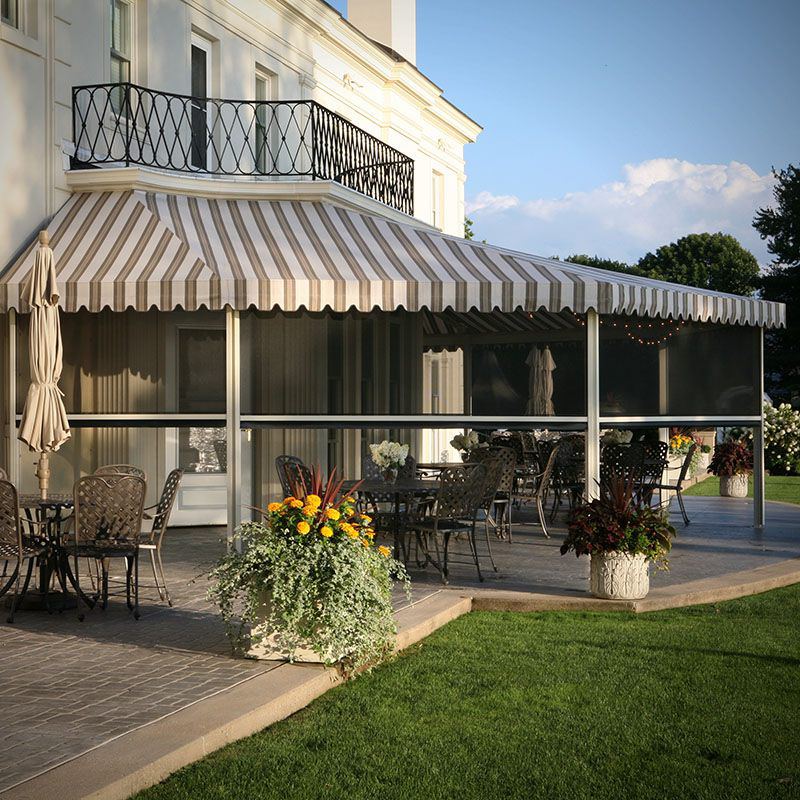 Outdoor and Exterior Shades in a room