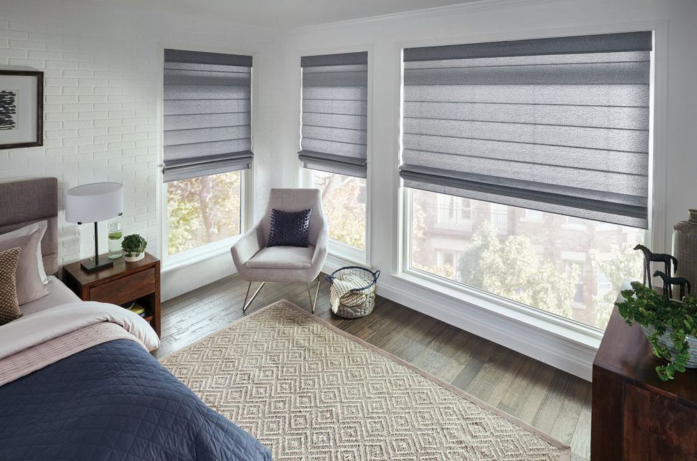 Classic Roman Shades in a room