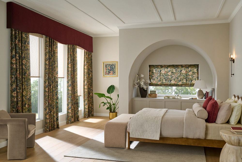 Custom Fabric Drapery in a room