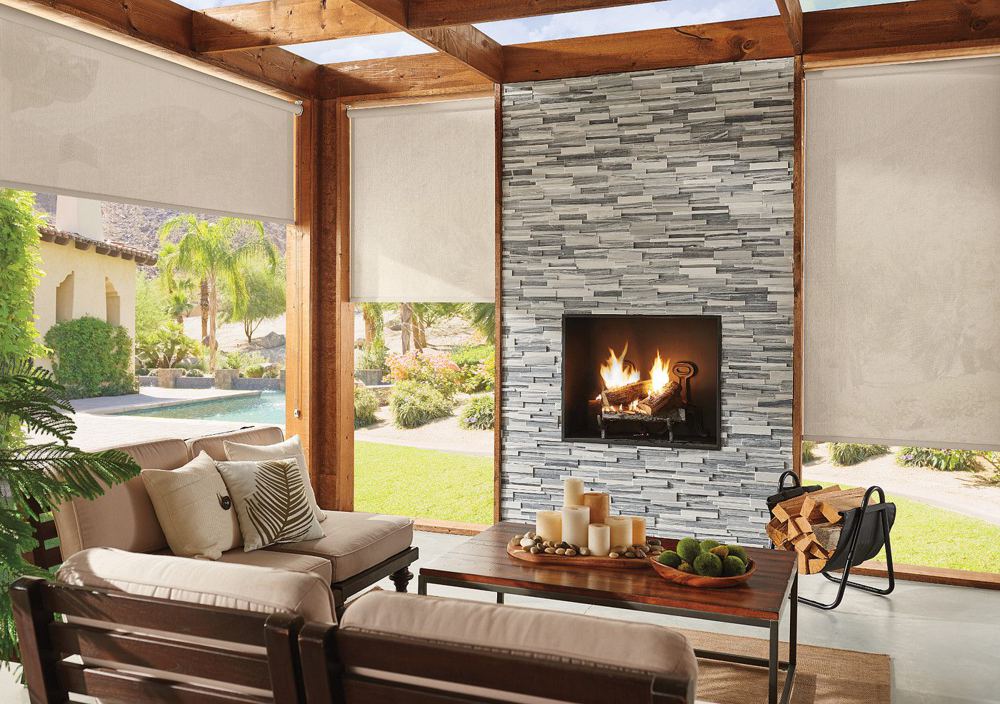 Exterior Solar Shades in a room