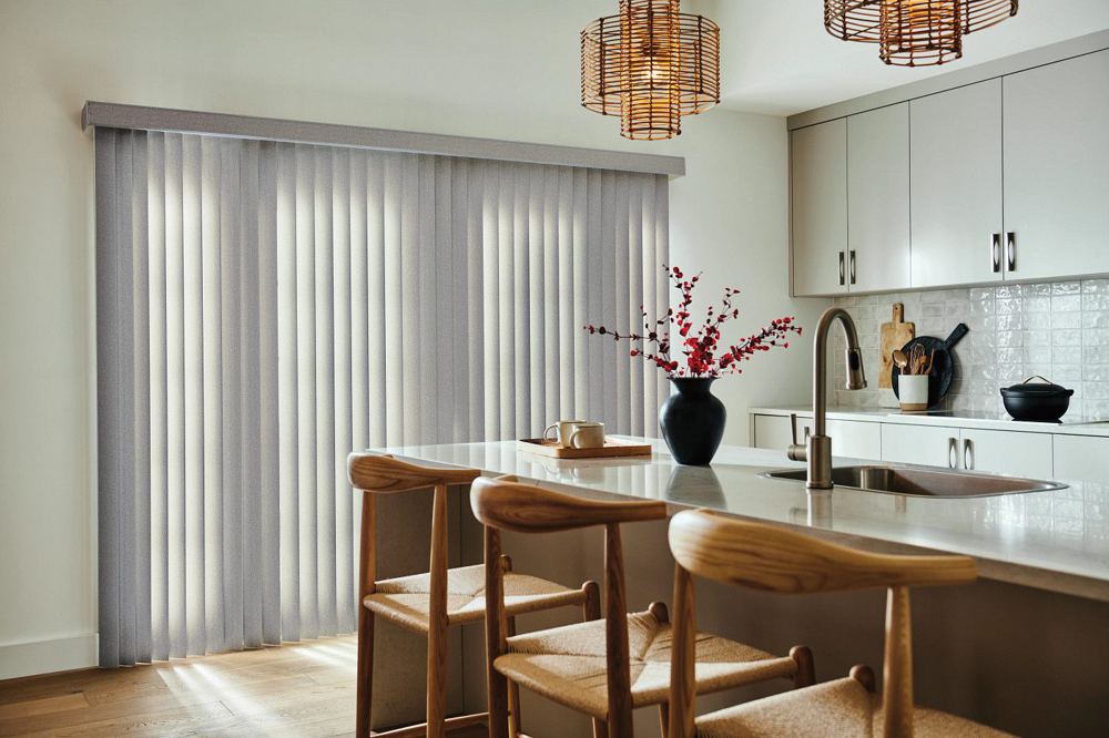 Vertical Blinds in a room