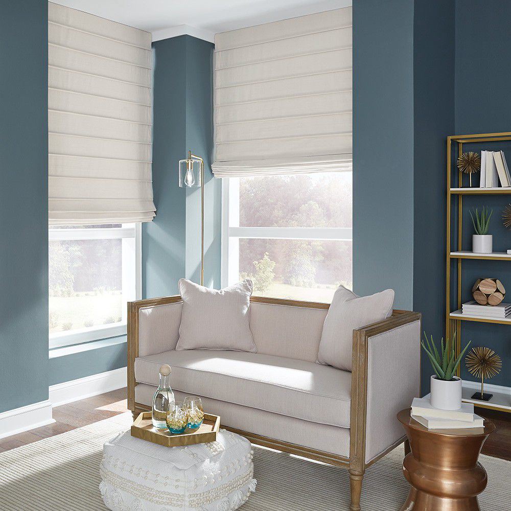 Carole Fabrics Roman Shades in a room