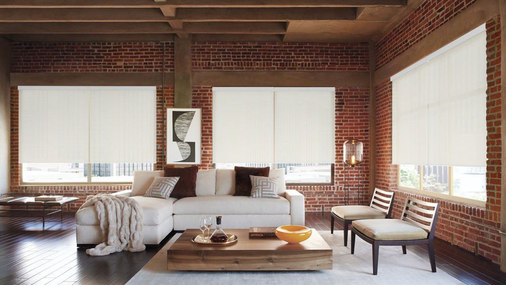 Designer Roller Shades in a room