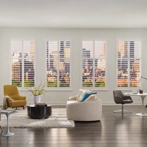 Palm Beach Polysatin Shutters in a room