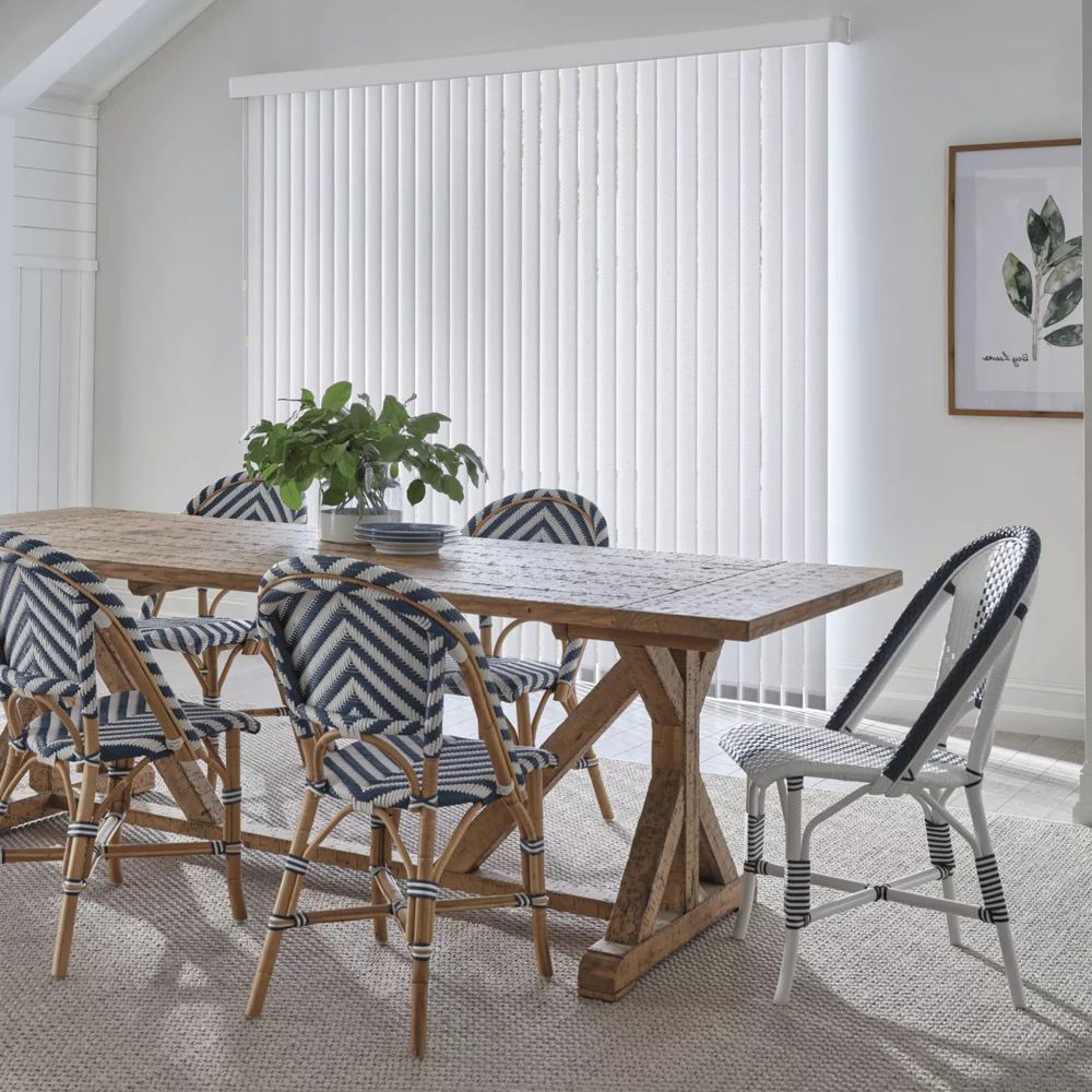 Vertical Solutions Vertical Blinds in a room